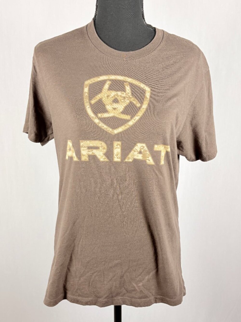 Ariat | Soft Logo Graphic T-Shirt | Men’s S | Brown Tan Short Sleeve Western Tee